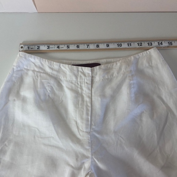Merona White Linen Pants w/Polyester Lining NWOT 6 - Picture 4 of 9